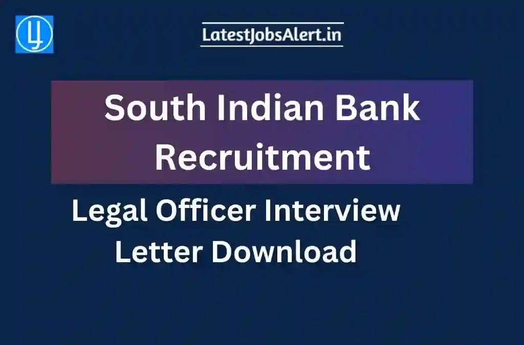 SIB Vacancy Legal Officer Interview Letter