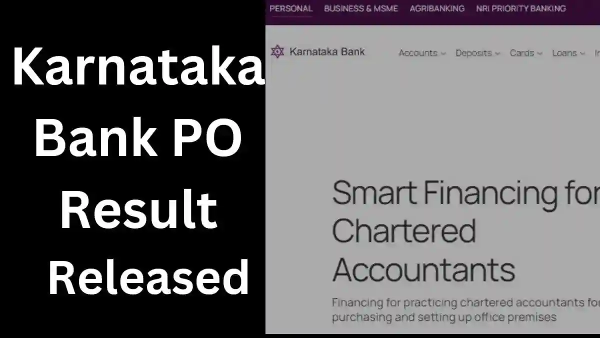 Karnataka Bank PO Result 2020