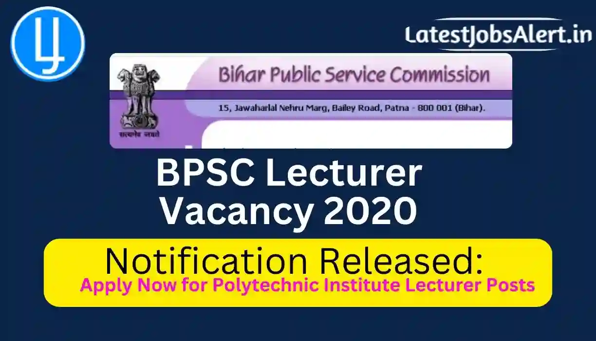 BPSC Lecturer Vacancy 2020 Out