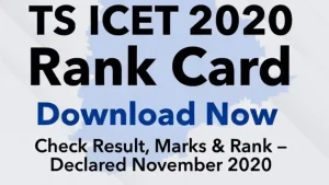TS ICET 2020 Rank Card Download