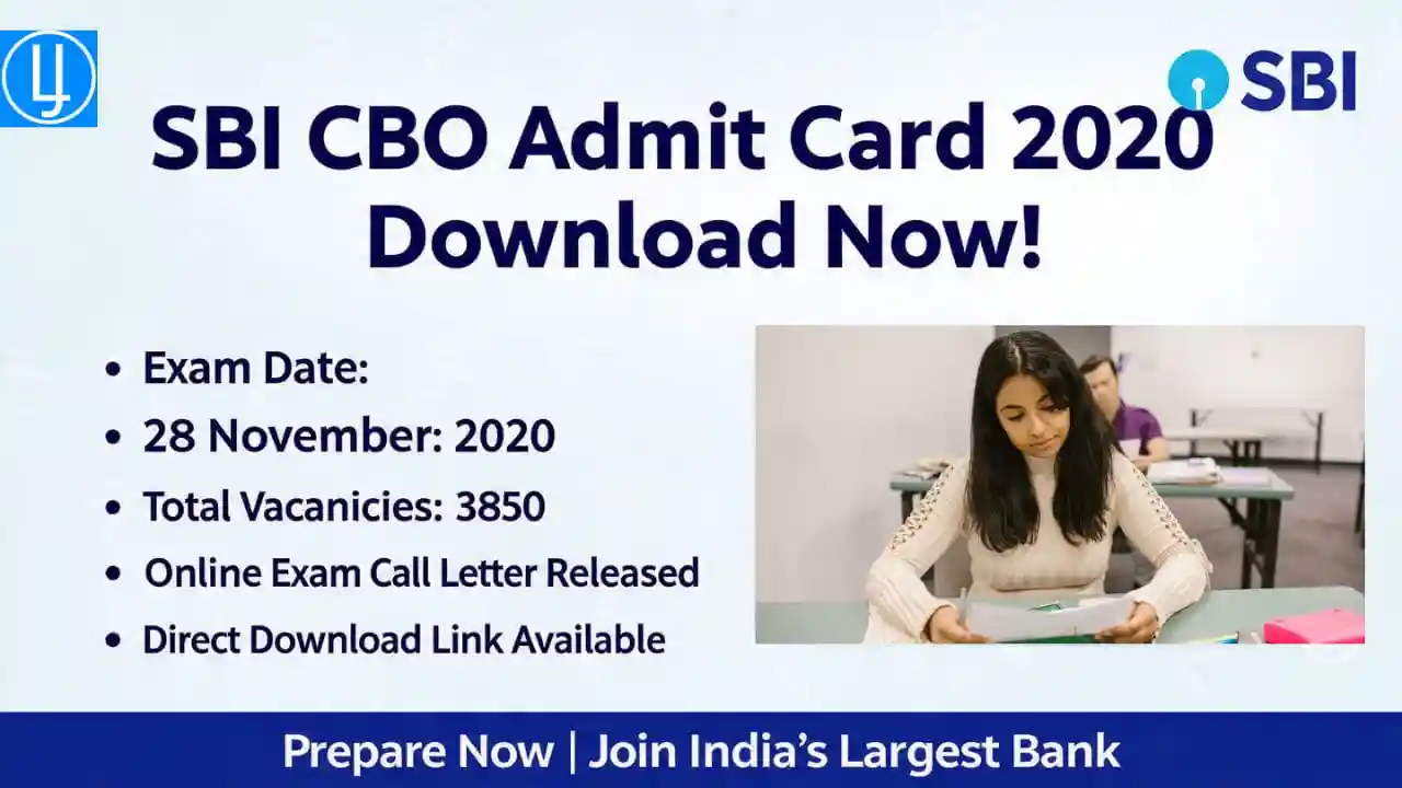 SBI CBO Admit Card 2020 Download