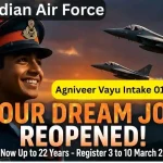 Indian Air Force Agniveer Vayu Intake 01/2027 age limit extended to 22 years