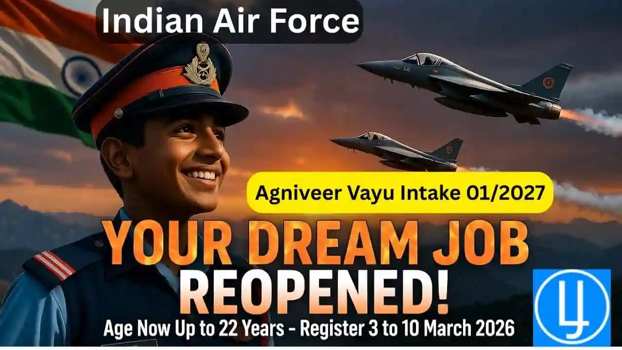 Indian Air Force Agniveer Vayu Intake 01/2027 age limit extended to 22 years