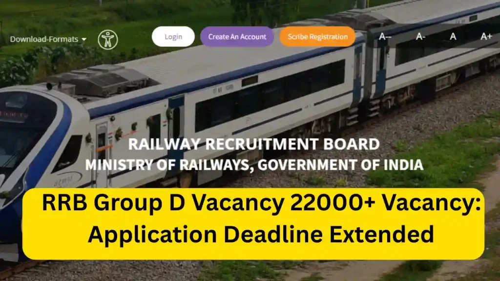 RRB Group D Vacancy 2026 Application Deadline Extended