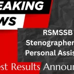 RSMSSB Stenographer and Personal Assistant (PA) Grade II Skill Test Result